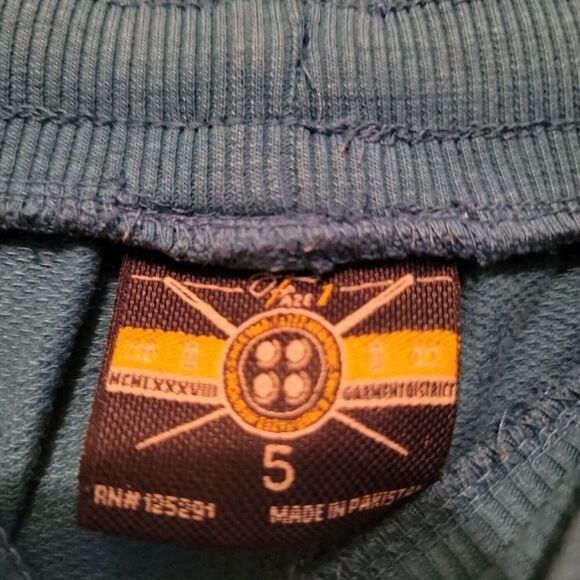 Faze 1 Boys Blue Dinosaur Pull On Drawstring Slash Pockets Sweat Shorts Size 5 - Picture 2 of 7